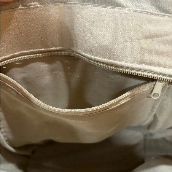 Naturalizer Straw Tote Bag with Leather Straps. Multi-color Ribboning. - Picture 7 of 10